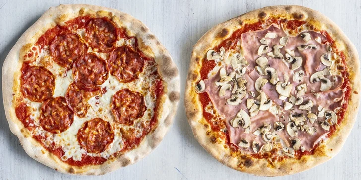 Pizza s sebou: 1-5 kulatých dobrot o průměru 35 cm podle výběru