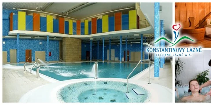 2990 Kč za lázeňský pobyt s polopenzí PRO DVA v Konstantinových Lázních! Tři dny hýčkání, vstup do wellness, uhličitá koupel i mnoho dalšího se slevou 54 %.