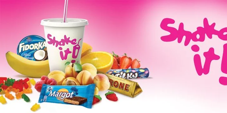 79 Kč za DVA velké zmrzlinové shaky namixované dle vlastních chutí. Ovocná klasika, chuť tyčinek Twix, Bounty a Snickers, lentilkové, tatrankové, margotkové dobroty nebo koktejly z gumových medvídků se slevou 50 %.