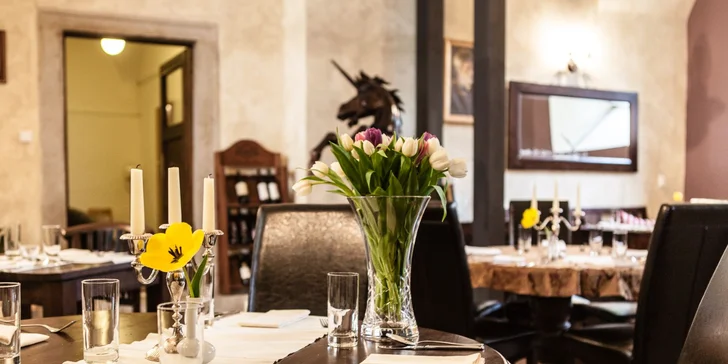 Zámecký pobyt v Třešti s hodováním v restauraci i vstupem do aquaparku