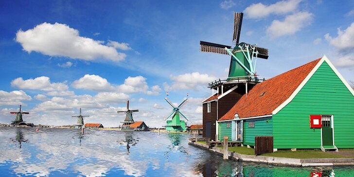 Zájezd do Holandska: zábavní park Walibi, větrné mlýny i Amsterdam na 1 noc
