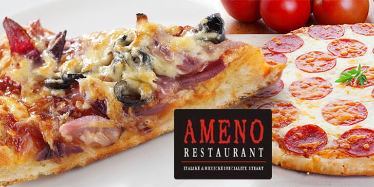 Dvě pizzy dle vlastního výběru v Restaurantu Ameno