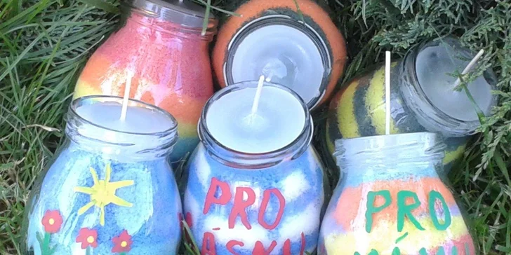 Letní výroba svíček s éterickým olejem citronella
