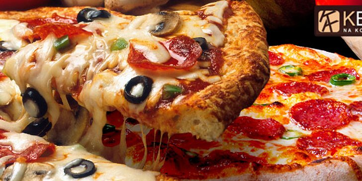 DVĚ pizzy dle vlastního výběru z pěti druhů