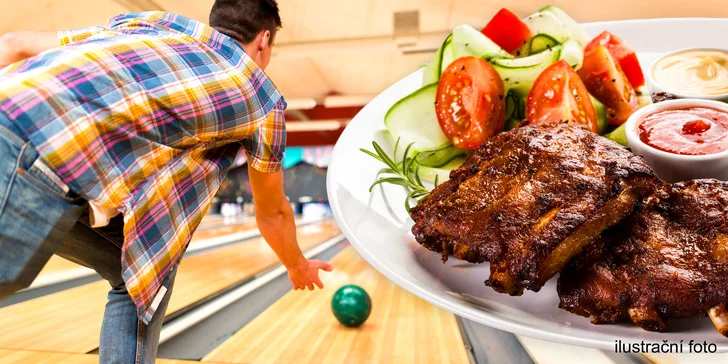 Nálož jídla a zábavy: Vezměte kamarády na fantastická žebírka a hodinu bowlingu