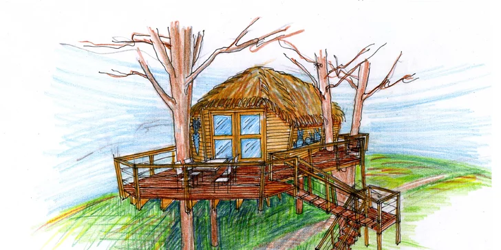 Podzimní romantika v Tree House pro dva i zážitek pro 4člennou rodinu