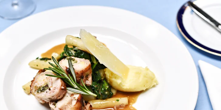 4chodové degustační menu pro dva v restauraci U Modré Kachničky