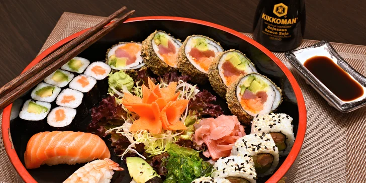 Vietnam vábí: bohaté sushi menu a láhev vína ve stylové restauraci až pro 4