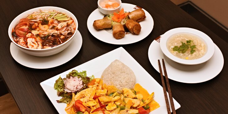 Chutné polední menu z čerstvých surovin pro 1 či 2 v stylové vietnamské restauraci