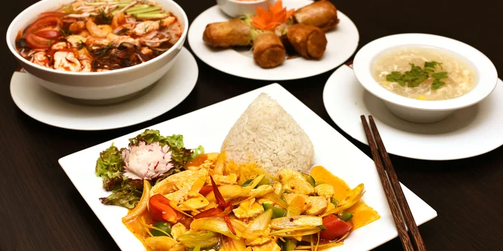 Chutné polední menu z čerstvých surovin pro 1 či 2 v stylové vietnamské restauraci