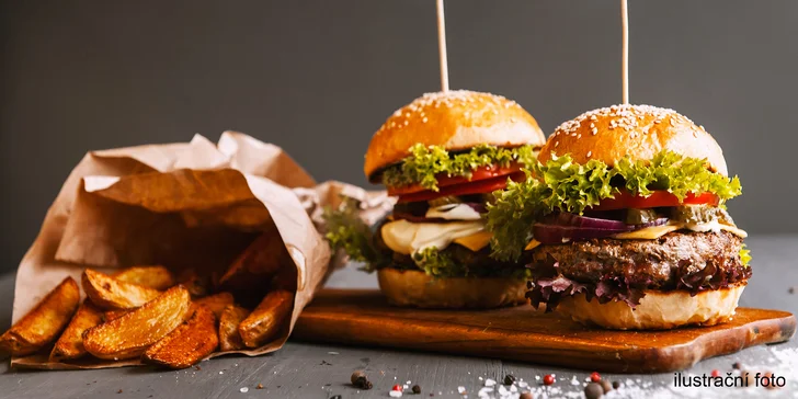 Back to 50': dva pořádně nabité hovězí burgery se steakovými hranolky a tatarkou