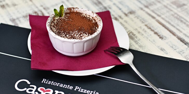 Italské menu pro dva: předkrm, těstoviny dle výběru a dezert na Malé Straně