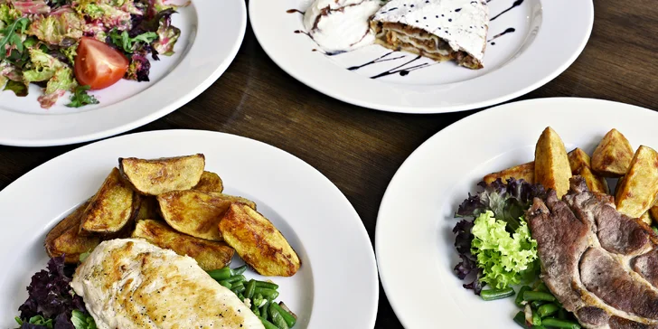 Poctivé české menu o třech chodech pro dva Na Kavalírce