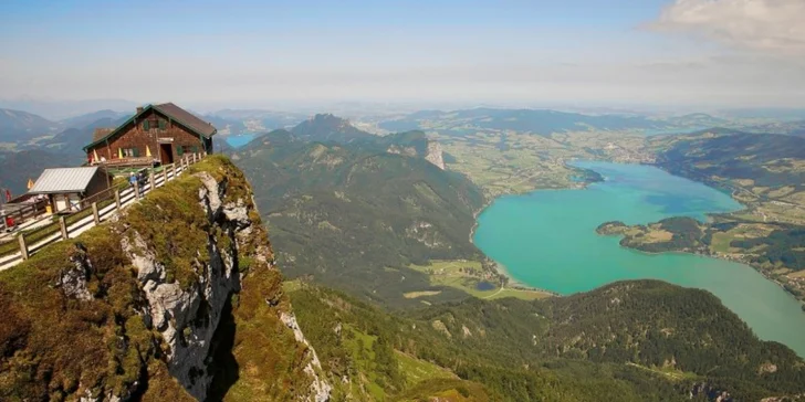 Jízda ozubenou železnicí, hora Schafberg, plavba parníkem po jezeře Wolfgangsee