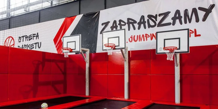 Hodina dovádění na trampolínách v JumpWorld Parku v polských Katovicích