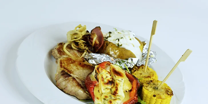 Vyletněná hostina pro dva - 3chodové menu s grilovanými dobrotami v hlavní roli