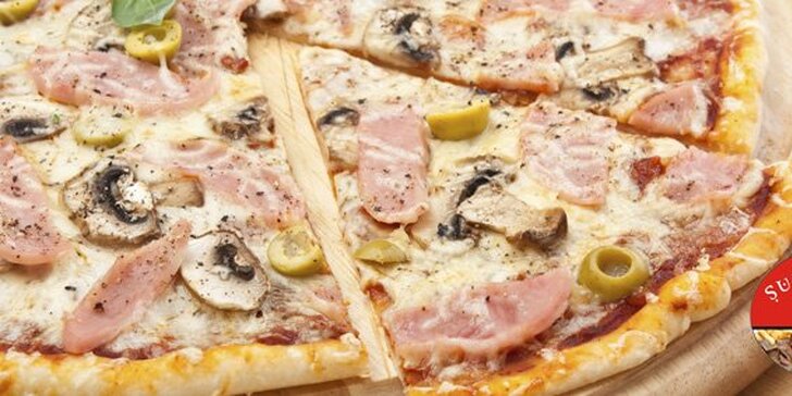 Jen 59 Kč za velkou pizzu (40 cm). Šunková, Funghi, Capricciosa, Vegetariana a další. Výborná rychlá večeře v centru  Liberce se slevou až 65 %.