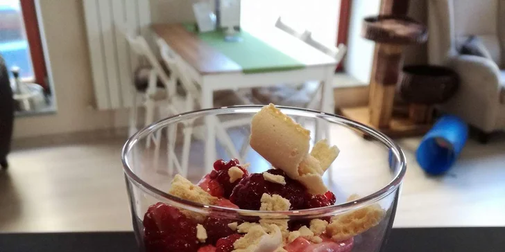 Ledové osvěžení a domácí dezert v kočičí kavárně i pro dva