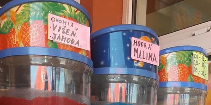 Točená zmrzlina z denní nabídky: smetanová nebo ovocná, i nová černá ostružina