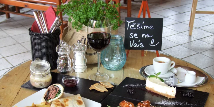 3 lahodné chody s vínem i kávou: Sestavte si 1 nebo 2 skvělá menu