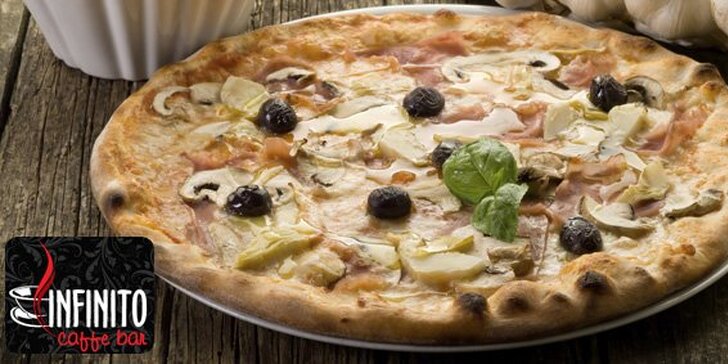 98 Kč za DVĚ pizzy dle výběru v Infinito Caffé Baru v Kroměříži. Capricciosa, Mexicana a další křupavé dobroty jako v Itálii se slevou 50 %.