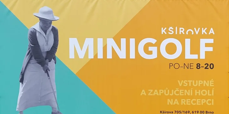 90 minut venkovní zábavy: Minigolf v areálu Kšírovka pro dva hráče