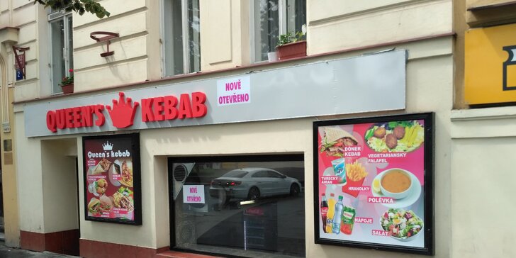 Jídlo s sebou pro 1 či 2 osoby: Kebab a pití z bistra na náměstí Jiřího z Poděbrad