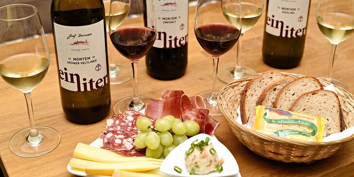 Ochutnejte opravdovou kvalitu: Degustace rakouských vín i s chuťovkami pro dva