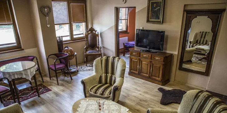 Královský apartmán na ranči: pobyt se 2 druhy večeří a dalšími lákadly