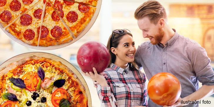 Hodina bowlingu a 2 pizzy dle výběru ve stylovém baru s atmosférou bazaru