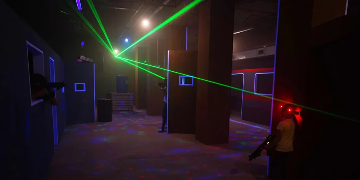 Lasergame pro 1–2 hráče: přestřelka ve všední dny i o víkendu