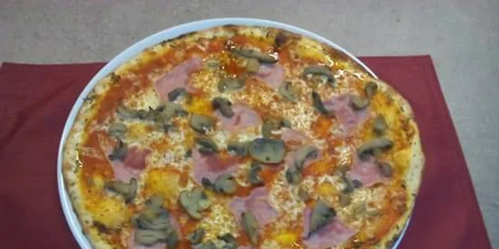 Křupavá pizza s sebou dle výběru: 1 nebo 2 pochoutky o Ø 40 cm