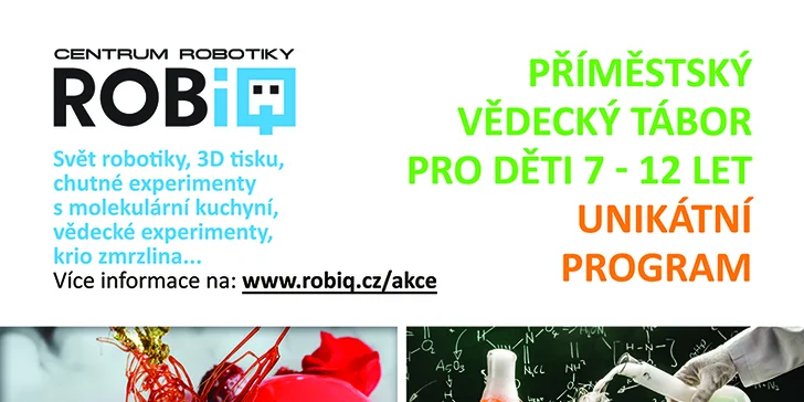 Pětidenní příměstský tábor pro malé vědátory: úžasný svět robototechniky