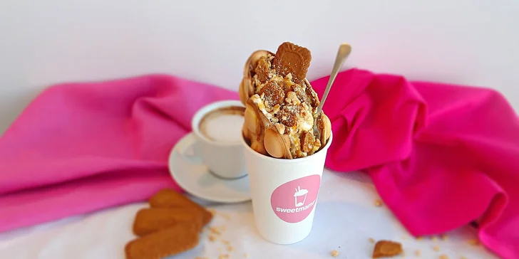 Když to vafle roztočí: sladká bubble waffle a nápoj v retro cukrárně na Chodově
