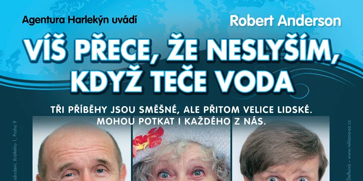 Divadlo Gong: vstupenka na představení Víš přece, že neslyším, když teče voda