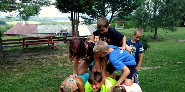 Týdenní dětský tábor v krásném prostředí Šumavy se sportem a zábavou