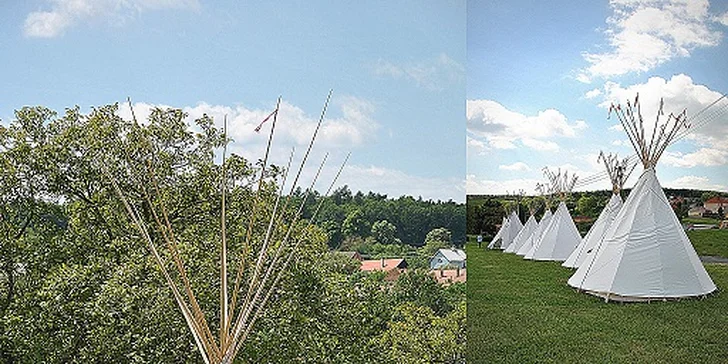 Zažijte divoký západ: pobyt v indiánském teepee na western ranči s jídlem