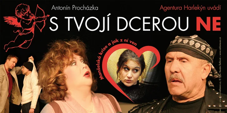 Letní scéna Harfa: vstupenka do divadla na představení "S Tvojí dcerou ne!"