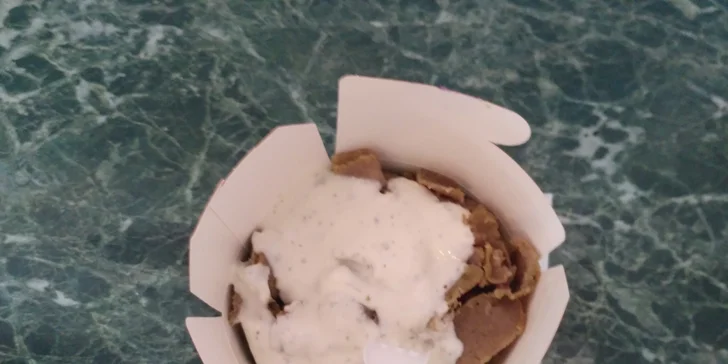 Pouliční dlabanec: Mega kebab s hranolky v boxu kousek od zastávky Koo-i-noor