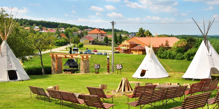 Zažijte divoký západ: pobyt v indiánském teepee na western ranči s jídlem