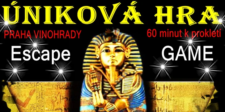 Prokletí egyptské hrobky: 60 minut plných napětí v únikové hře až pro 4 osoby