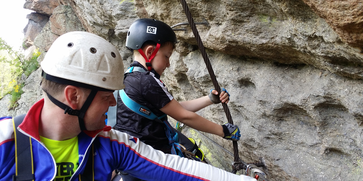 Jednodenní kurz Via Ferrata lezení pro začátečníky v Bechyni
