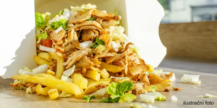 Kdo má kebab, ten si hvízdá: velký kebab box a hranolky s sebou