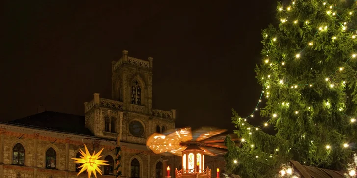 Adventní perly Durynska: malebný Výmar a Erfurt s jedinečnými trhy u Dómu