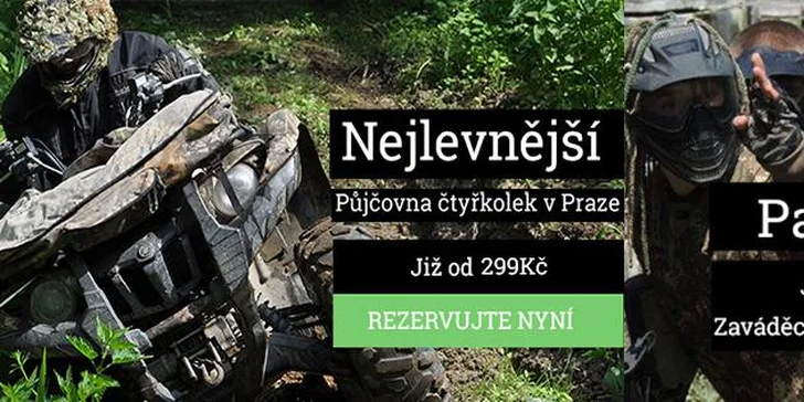 Adrenalinový zážitek: 1 či 10 denních vstupů na paintball včetně nábojů