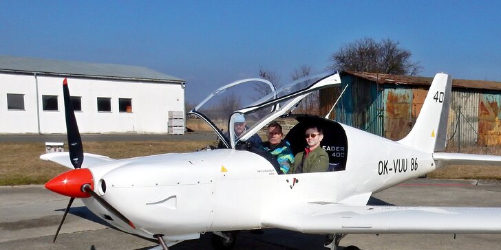 Pilotem na zkoušku: 20–60minutový zážitkový let v dvoumístném ultralightu