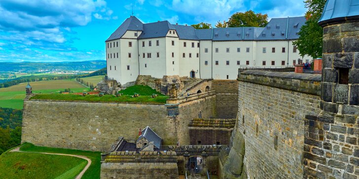 Výlet do malebného saského města Pirna, na pevnost Königstein a zámek Pillnitz