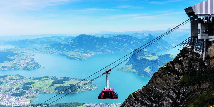 Adventní výlet do Švýcarska: krásné vyhlídky z hory Pilatus na Luzern u jezera