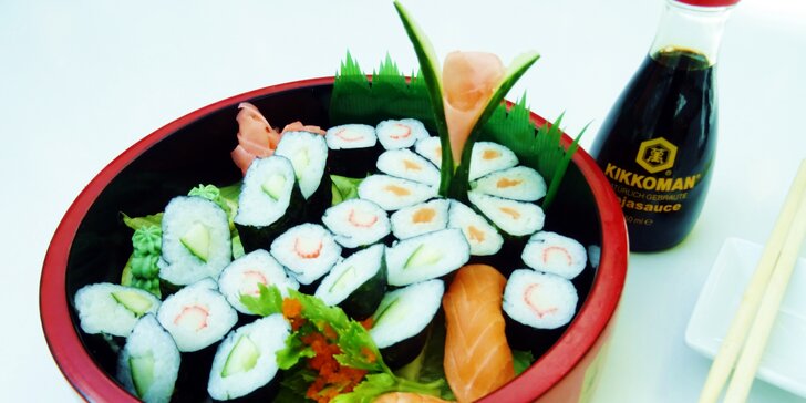 Vějíř čerstvého sushi pro 1 či 2: okuste oblíbený klenot asijské kuchyně