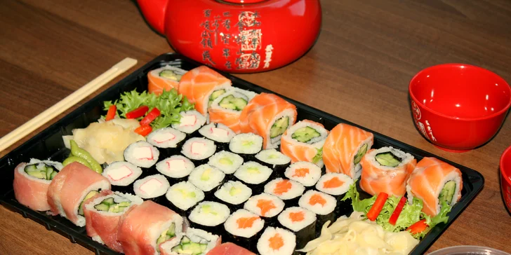 Asie do vašeho obýváku nebo kanceláře: rozvoz sushi setů s 18 nebo 40 kusy